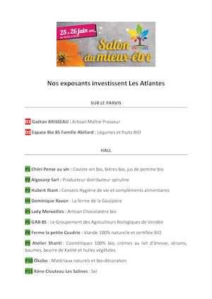 Exposants - Salon Mieux-Etre Uniterciel 2016 Sables d'Olonne