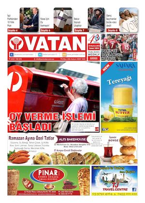 Yeni Vatan Turkish Newspaper Issue No: 1854