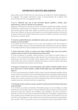 Entrevista Aceites Melgarejo 1
