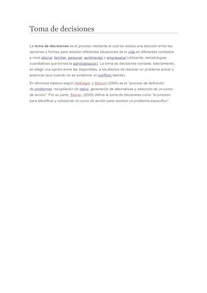 Toma De Decisiones
