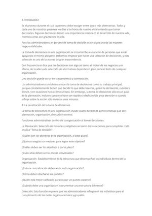 Toma De Desiciones