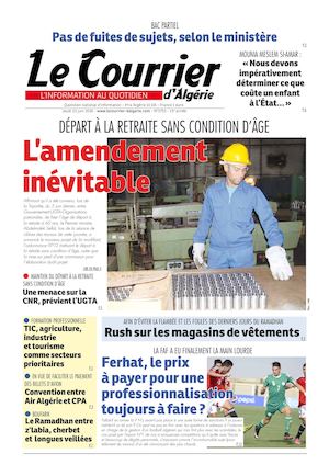 Le Courrier D'Algérie Du Jeudi 23 Juin 2016