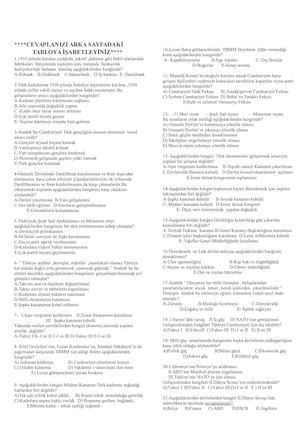 11 Sınıf 2 Dönem 2 Sınav