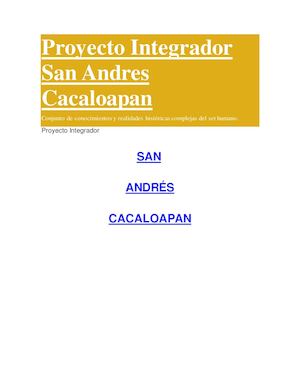 Proyecto Integrador San Andres Cacaloapan