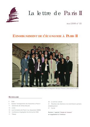 La lettre de Paris II - N° 33 - mai 2006