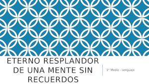 Eterno Resplandor De Una Mente Sin Recuerdos