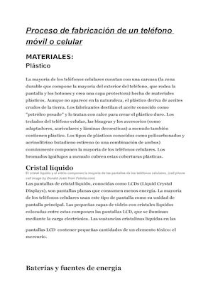 fabricación de un telefono