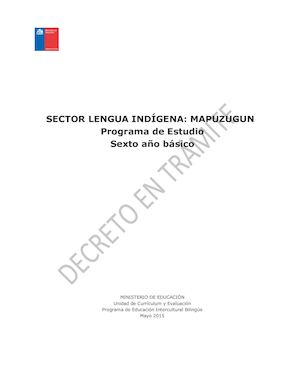 Planes y Programa: sexto básico.