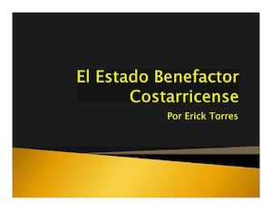 El Estado Benefactor Costarricense