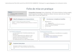 Animation pédagogique numérique LP Petro Attiti