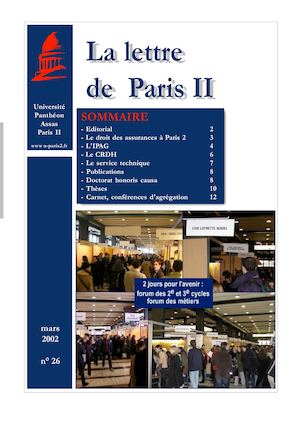La lettre de Paris II - N° 26 - mars 2002