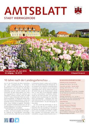 Amtsblatt Wernigerode - Ausgabe 07/2016