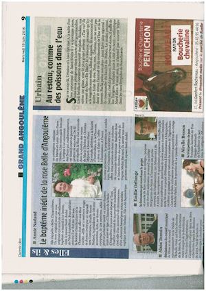 17 06 16 Charente Libre: Annonce du buffet des portes ouvertes du collège Marguerite de Valois / PROJET AFCC Arts de Faire Culinaires au Collège