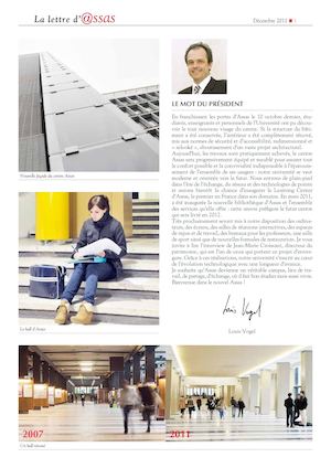 La lettre d'@ssas - Décembre 2011