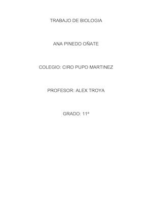 Trabajo De Biologia