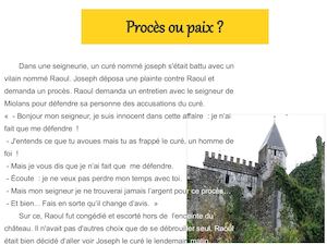 Procès ou paix ? écrit par Léonie, Mathis et Emmie