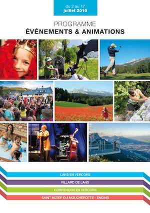 Programme animations/activités Vercors du 2 au 17 juillet 2016