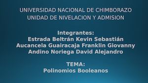 IV1 Polinomios Booleanos