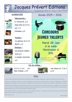 Jacques Prévert Editions 2015 2016