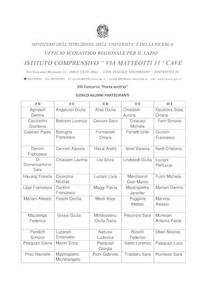 Concorso Poeta Anch'io