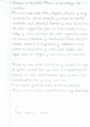 Descripción De Alicia