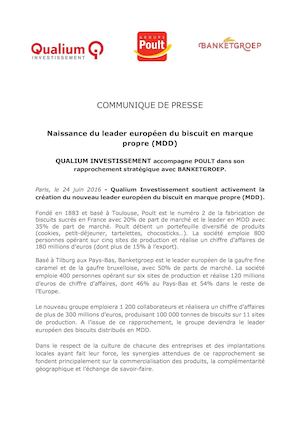 CP Naissance du leader européen du biscuit en marque propre (MDD)