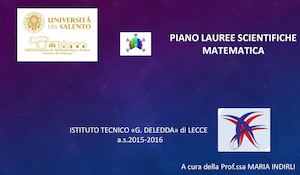 I T G Deledda Di Lecce Pls Di Matematica Indirli