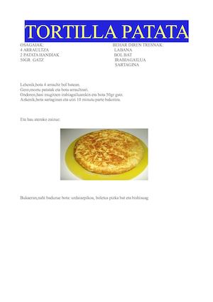 Euskera Tortilla Marko