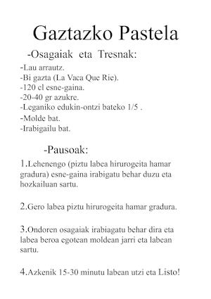 Gaztazko Pastela Ekram