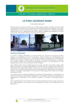 Le parc Georges Henri, un cimetière reconverti