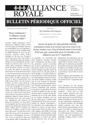 BPO Juillet-Aout 2014 Alliance royale