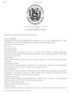 Tsj Regiones Decisión