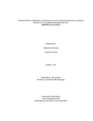 Informe Escrito