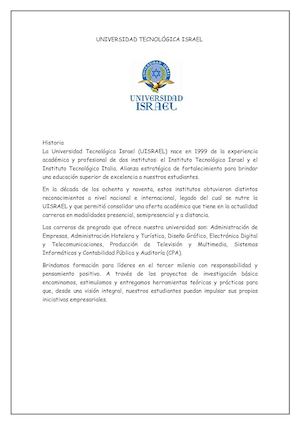 Revista De La Universidad Tecnologica Israel
