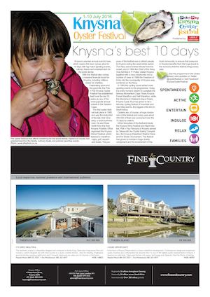 2016 Pick n Pay Knysna Oyster Festival supplement