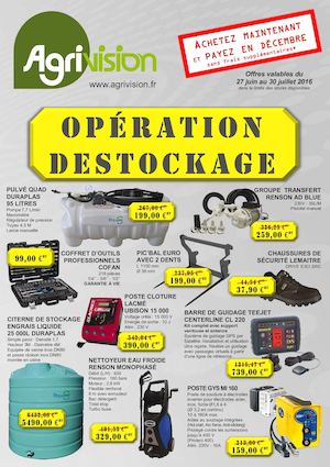 Destockage AGRIVISION 2016