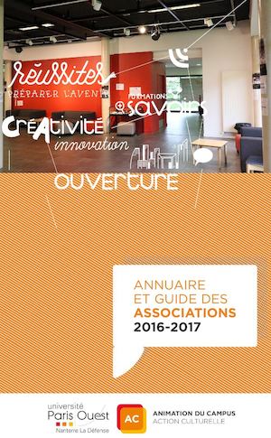 Annuaire des associations étudiantes UPOND 2016 2017