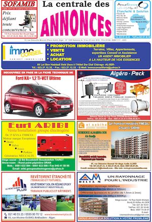La Centrale des Annonce N° 1308 Semaine du 19 au 25 Juin 2016