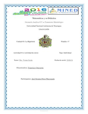 Hipérbole con GeoGebra/cierre