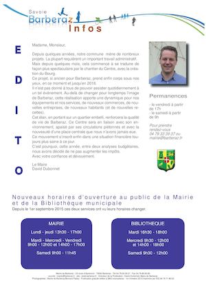 Barberaz infos 1er trimestre 2016