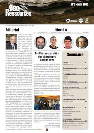 Newsletter3 Geo Ressources