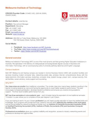 Melbourne Institute of Technology