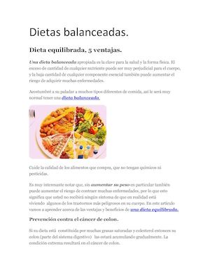 Dietas Balanceadas