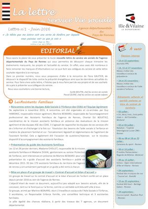 Lettre Vie Sociale N°1