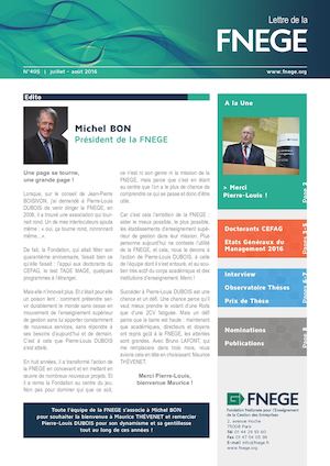 Lettre de la FNEGE n°405 - Juillet & Août 2016