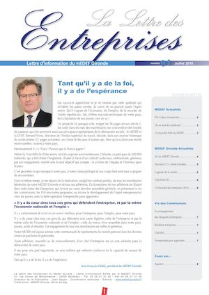 La Lettre des Entreprises n°91_Juillet 2016