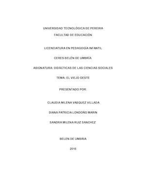 Planeación El Viejo Oeste