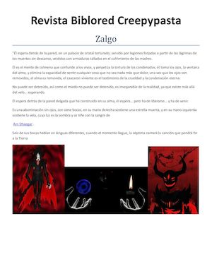 Revista Biblored Creepypasta