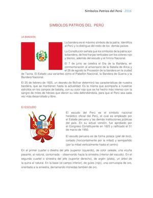 Simbolos Patrios Del Perú