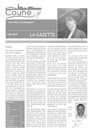 La Gazette de Couhé - Juin 2016